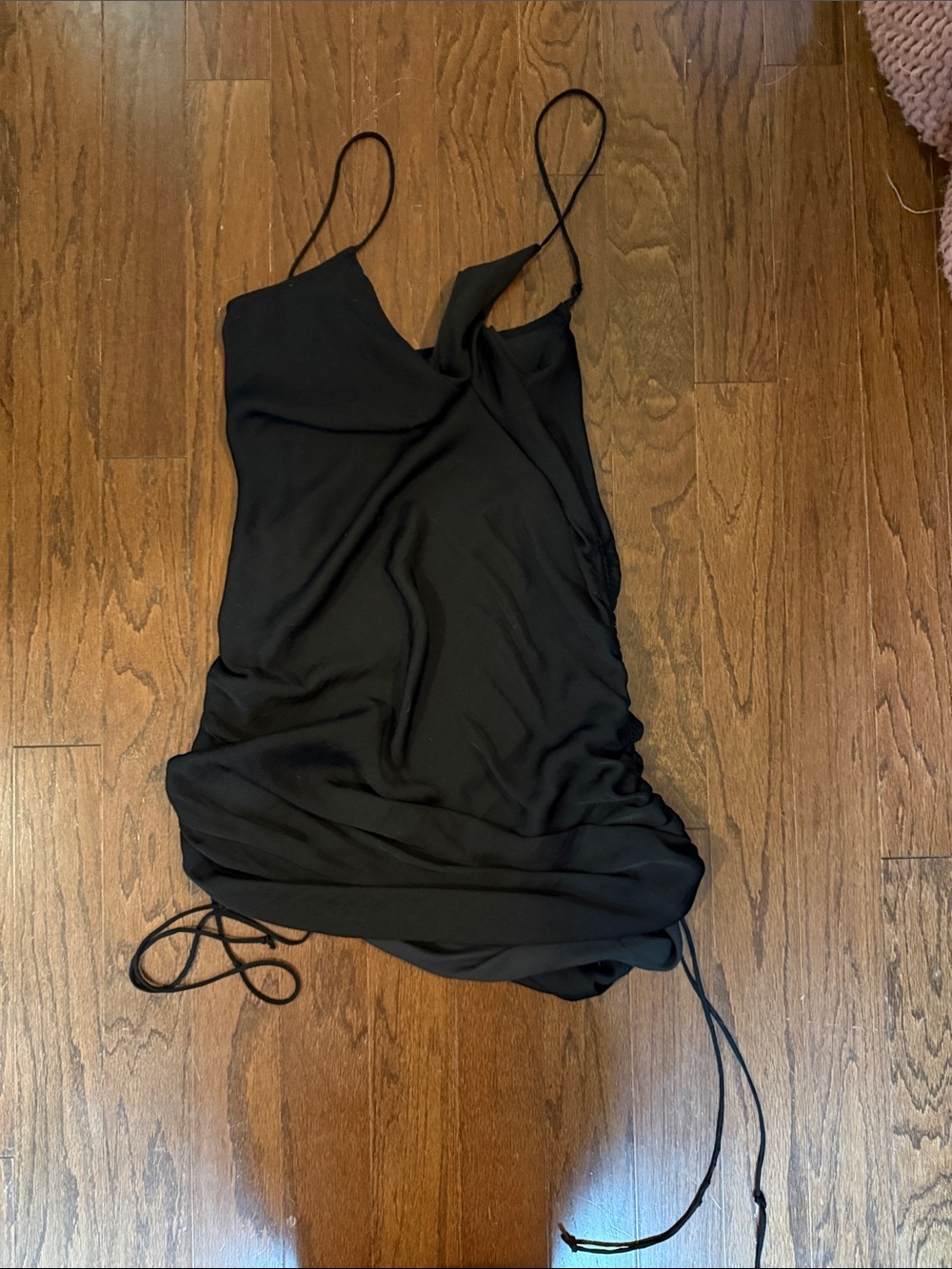 Black Spaghetti-Strap Mini Dress - Sleek Women's Slip Dress